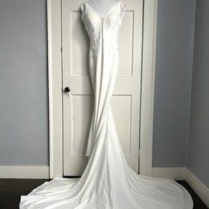 Cora by Justin Alexander wedding dress (size 8; Ivory)